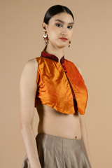 Orange Sleeveless BlouseDSC08603 copy